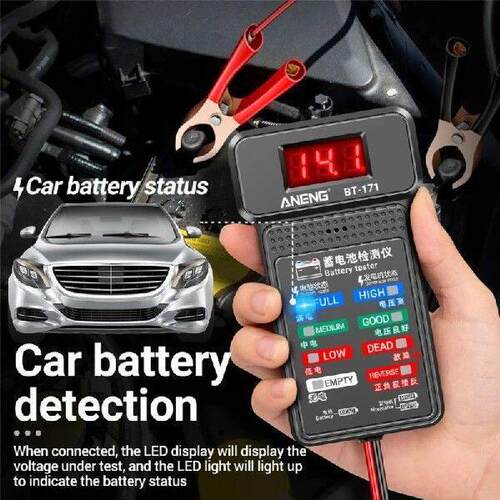 12V Car Battery Tester Digital Alternator Voltage-yzers