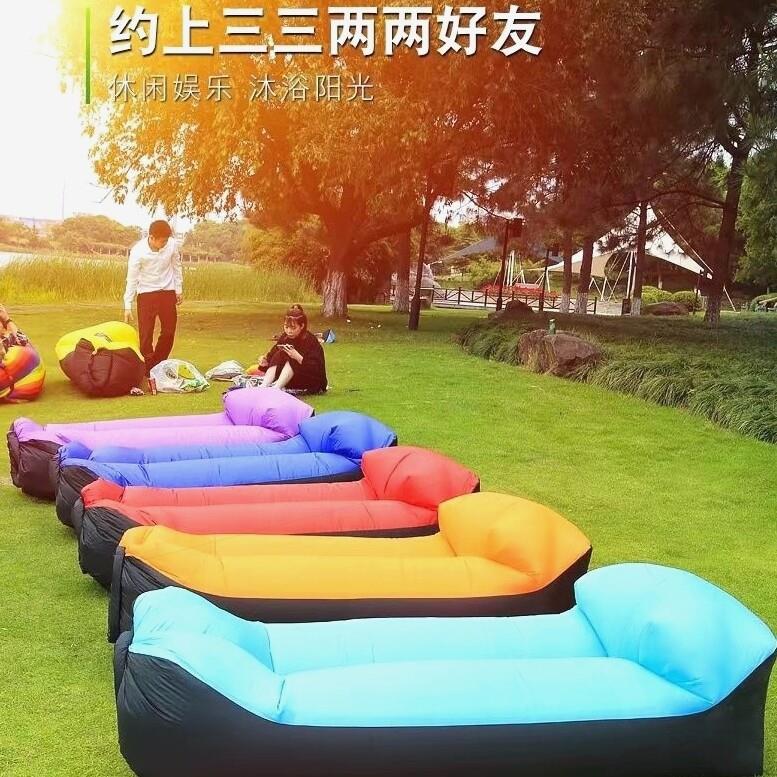 户外懒人沙发可躺单人音乐节可携式空气牀露营野餐睡袋充气沙发加
