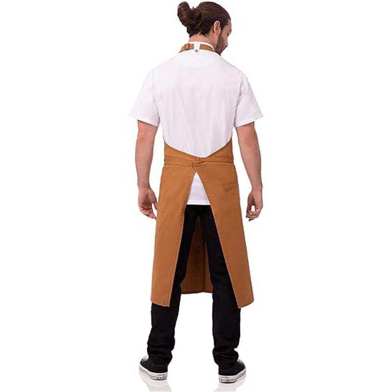 厂家系带发长服务员餐厅围裙logo批款挂吧台脖围裙定制工作服