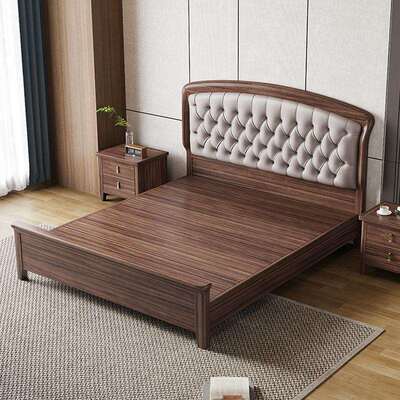 1米8床双人床实木主卧2025年新款新中式乌金木可收纳的厢式储物床