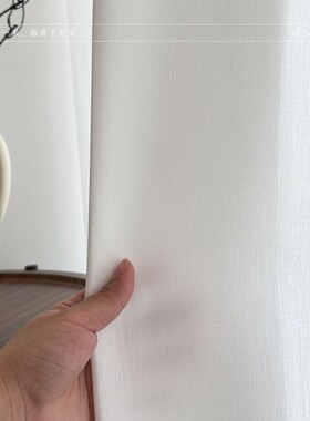 「月提光纱TLA门厅」新款花光羽白纱透光不透人双幅客阳台纱帘