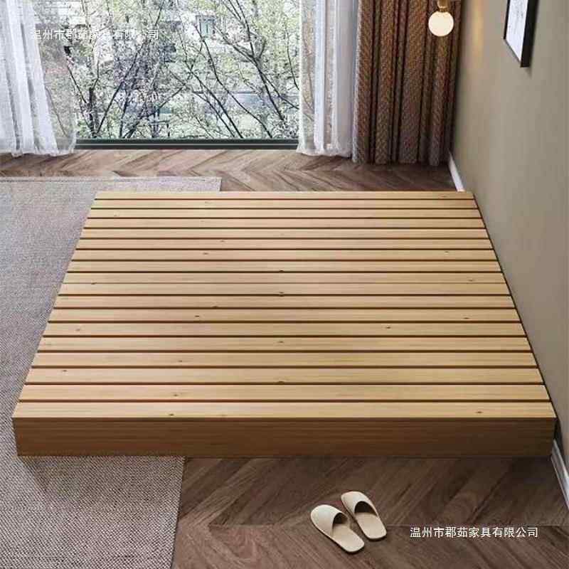 免安装实木床防潮榻榻米床架床板架子铺板双人骨架民宿地台矮床