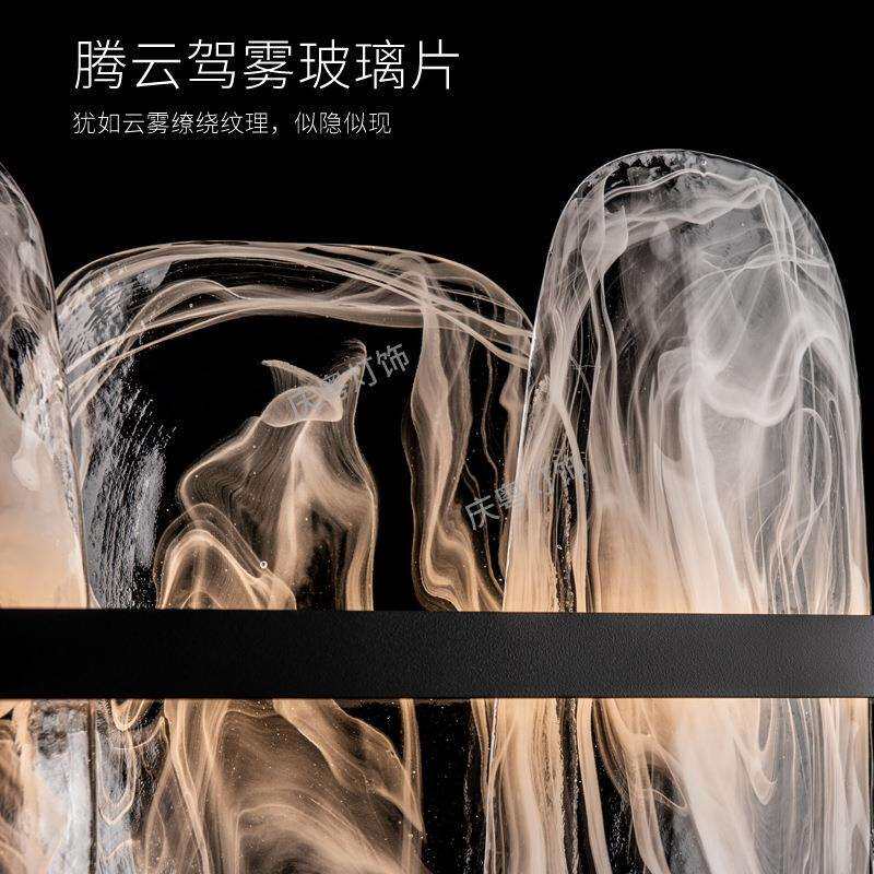 庆粤后现简约云雾中398灯具客厅吊灯轻奢高档山设代计师餐厅卧室