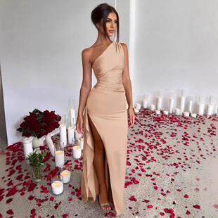 2025 New Design Sense Elegant Slim Fit Asymmetric Shoulder