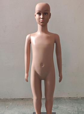 金属底盘塑料全身童模儿童模特肤色白色多尺寸儿童站立模特