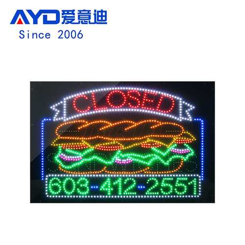 商品LOGO招牌亚克力灯箱 LED广告招牌60x90cm 跨境室内橱窗标识