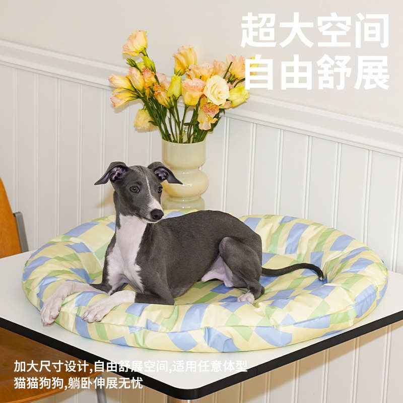 zeze花卉冰窝夏天降温冰垫狗狗凉垫猫咪睡眠凉席垫子夏季宠物用品