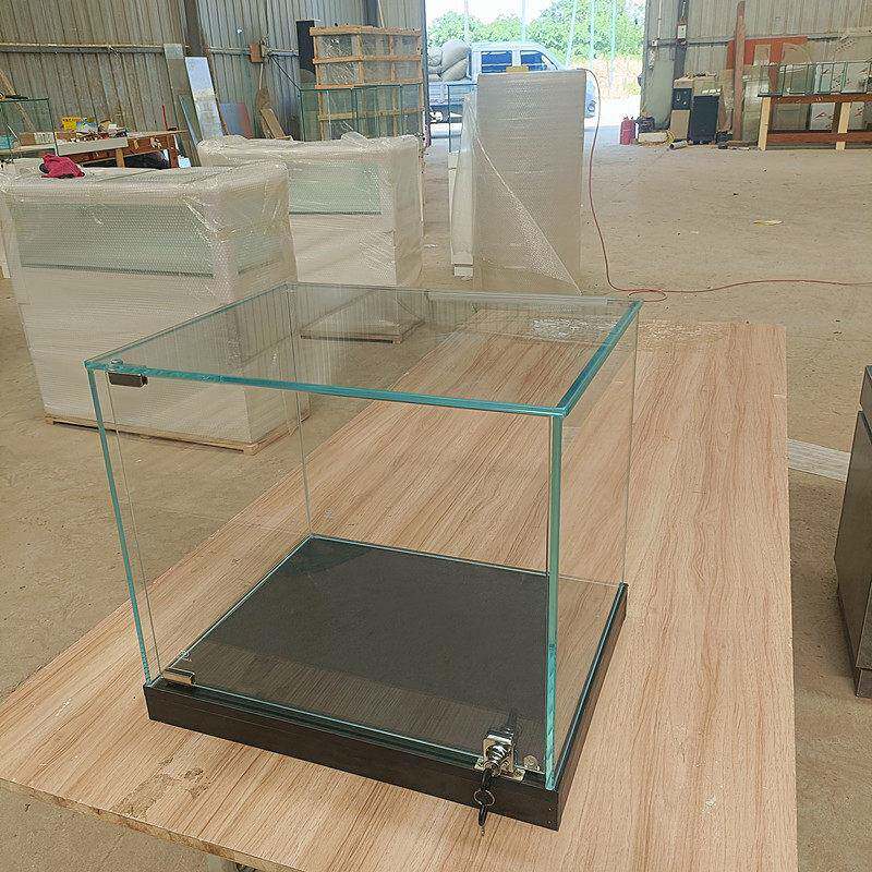 玻璃罩高档小型桌面饰品玻璃展示柜珠宝首饰台面精品陈列柜子定制