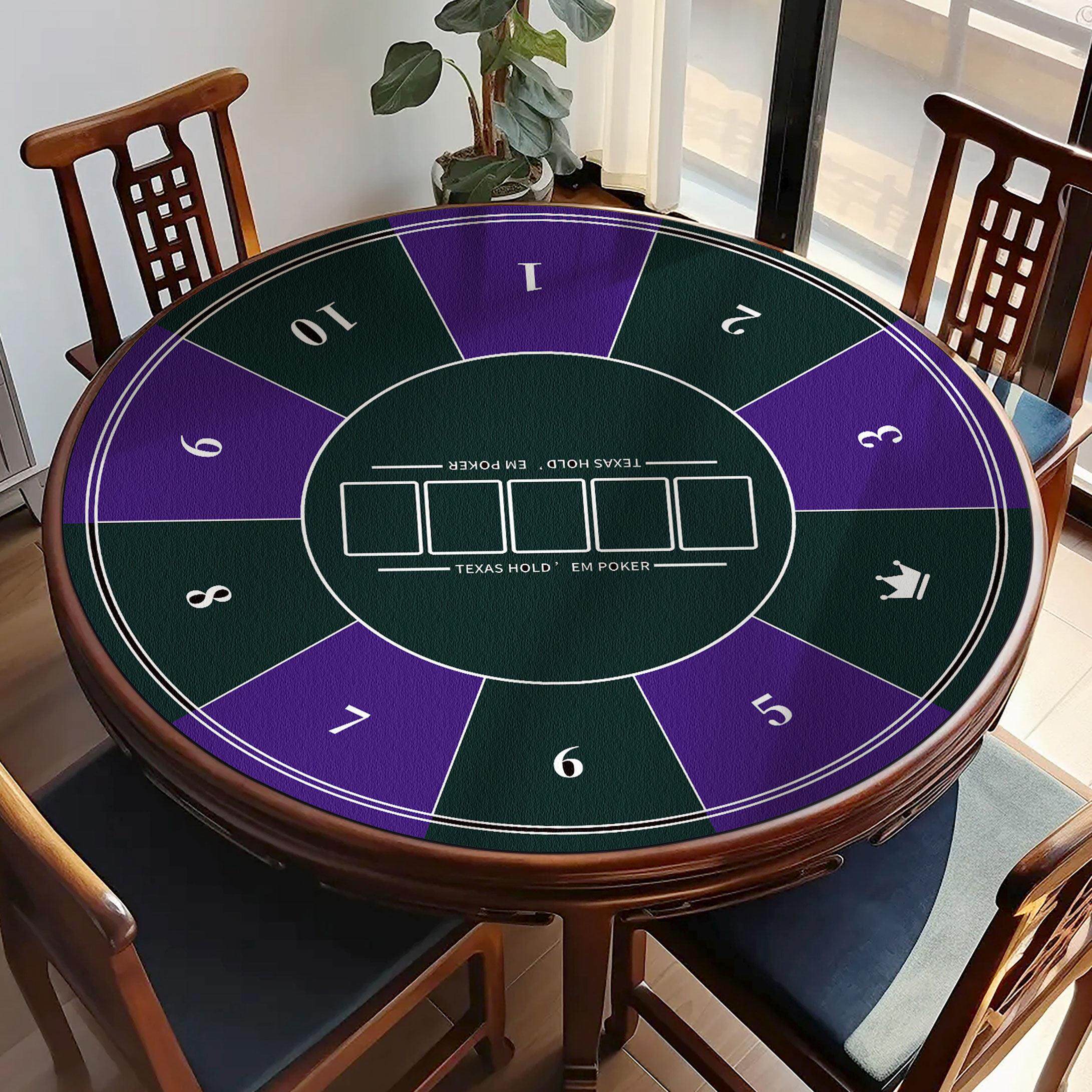 百家乐桌子德州扑克筹码桌简易打牌棋牌桌家用可携式可折叠圆桌