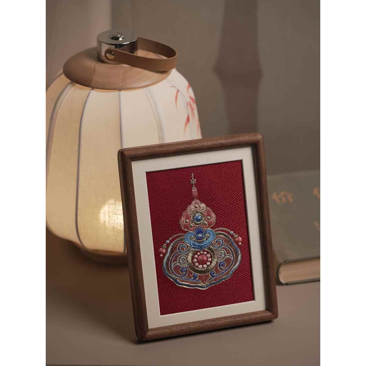 正品乾庄 福画禄临 苏厅绣成品刺绣装饰门画新中式玄关客挂中国风