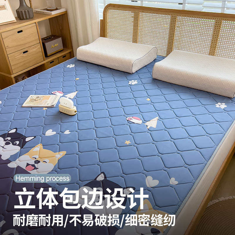 双面凉席床垫薄款床护垫可折叠软垫家用榻榻米垫子冬夏两用