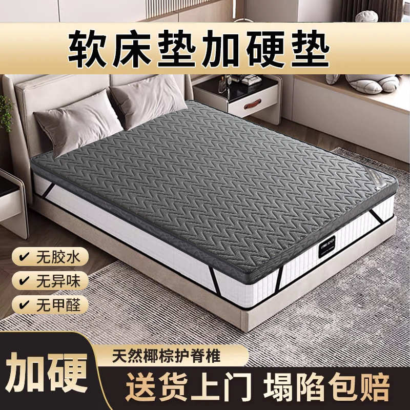 椰棕床垫薄款加硬床垫护脊乳胶棕榈家用护腰成人款榻榻米垫子 - 封面