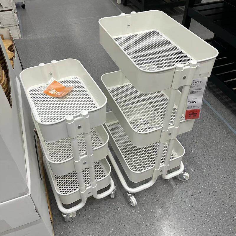 置物架多层收纳架落地小推车厨房可移动婴儿用品新生儿储物架夏天