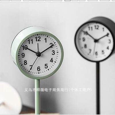 闹钟简约北欧风格学生用静音床头钟表创意个性台钟桌面摆件