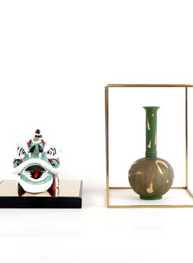 新品关中式铁艺物MC-TY-59置架摆件新中式软装饰摆件样板房茶室玄