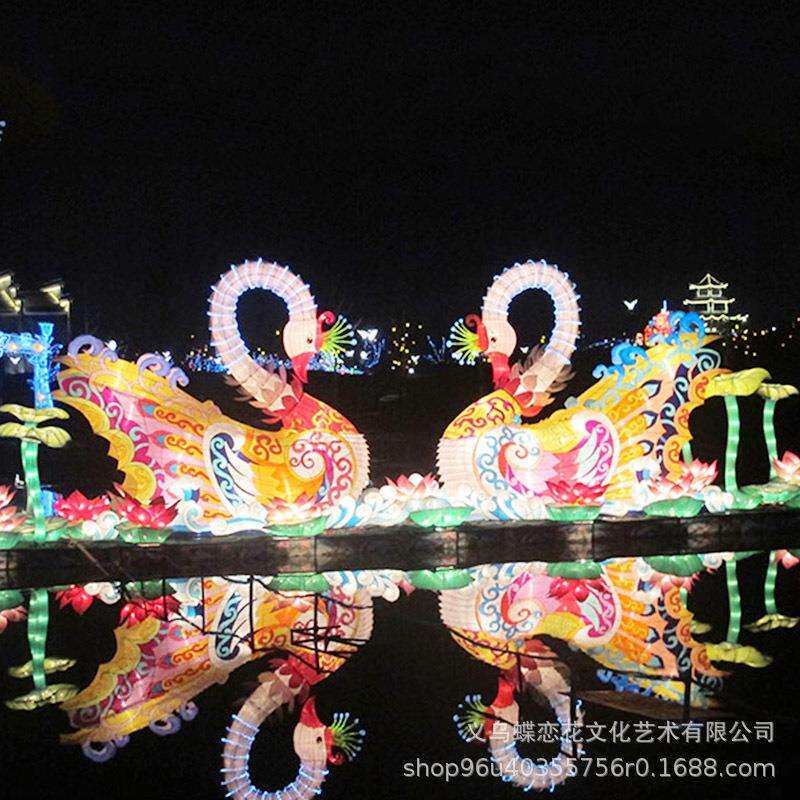 厂家制作元旦春节花灯彩灯室外商业节广场大明宫春节迎春灯会美陈