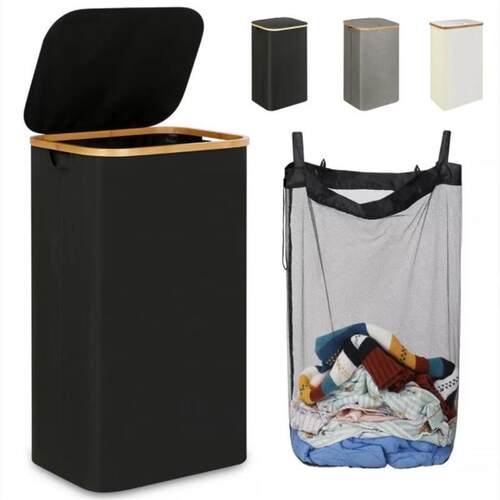 Foldable laundry basket th lid large capacity laundry basket