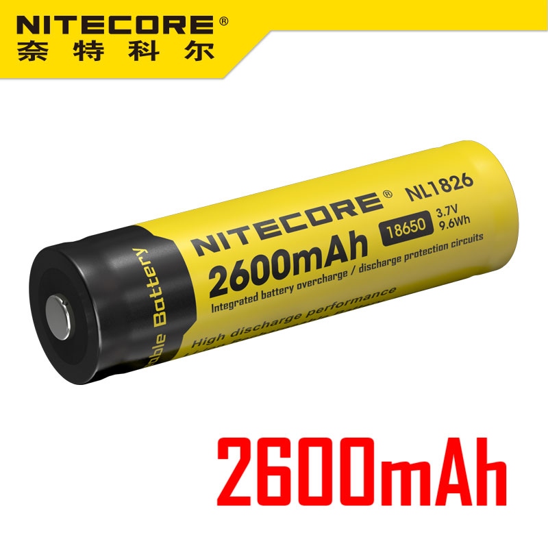 nitecore NL1826 2600mAh 3.7V 18650带保护板锂电池(1节)