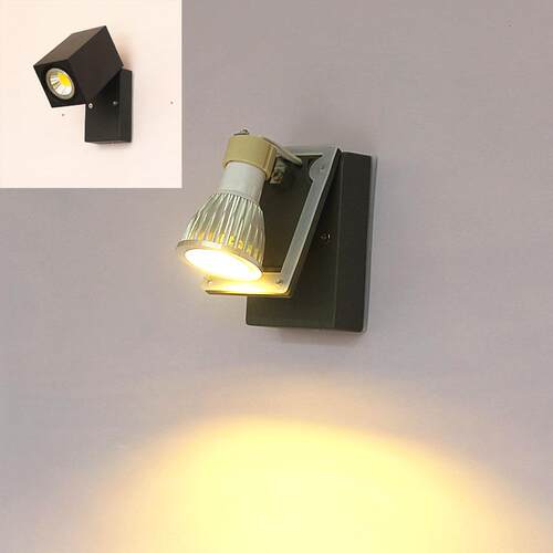 LED户外壁灯室外可调角度射灯GU10灯头MR16别墅造型门口灯小区灯