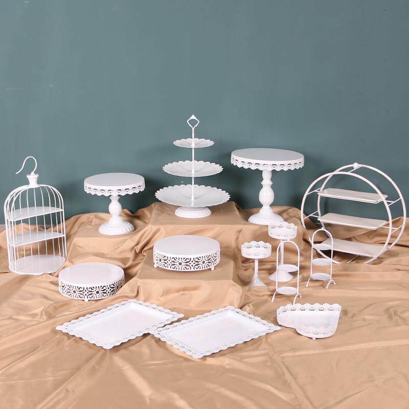 生日安排甜品桌装饰婚礼展示架欧洲水果桌蛋糕托盘小吃架