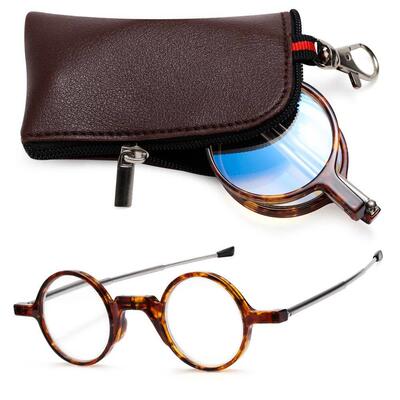 Mini Reading Glasses Women Men Portable Compact Folding Pres