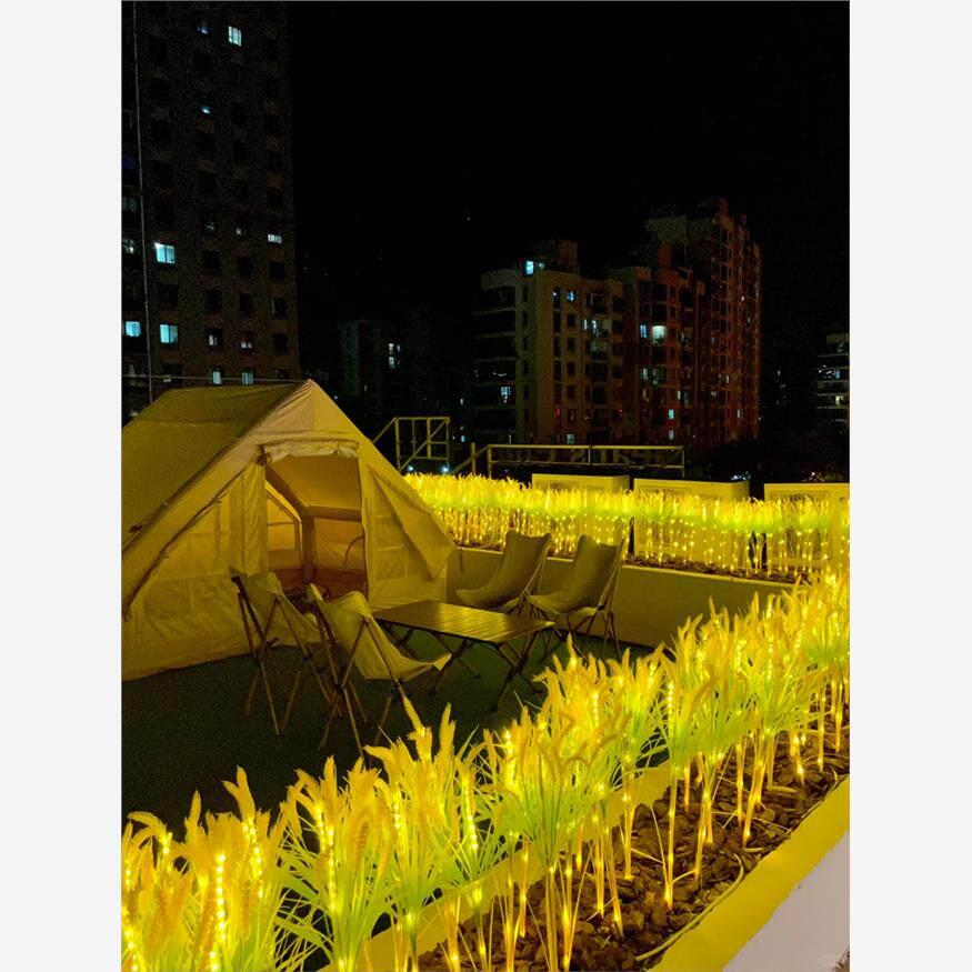 太阳能麦穗灯户外防水庭院灯花园室内装饰灯公园景观灯水稻草坪灯