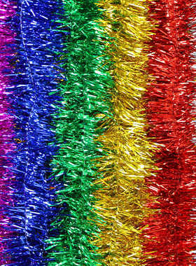 圣诞节装饰品新年幼儿园拉花彩条2米春节彩带圣诞树毛条婚庆用品