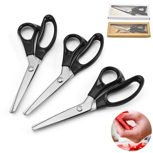 不锈钢牙布剪布料剪服装剪三角锯齿型波浪圆弧缝纫花边剪花边剪刀