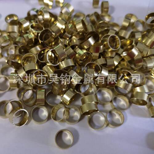 H65黄铜管薄壁黄铜套长短任意切割无毛刺处理侧孔倒角螺纹封缩口