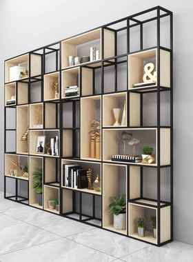 铁工艺隔断物架业屏风办公室展置示储物客zl-00147厅收纳实木镂空