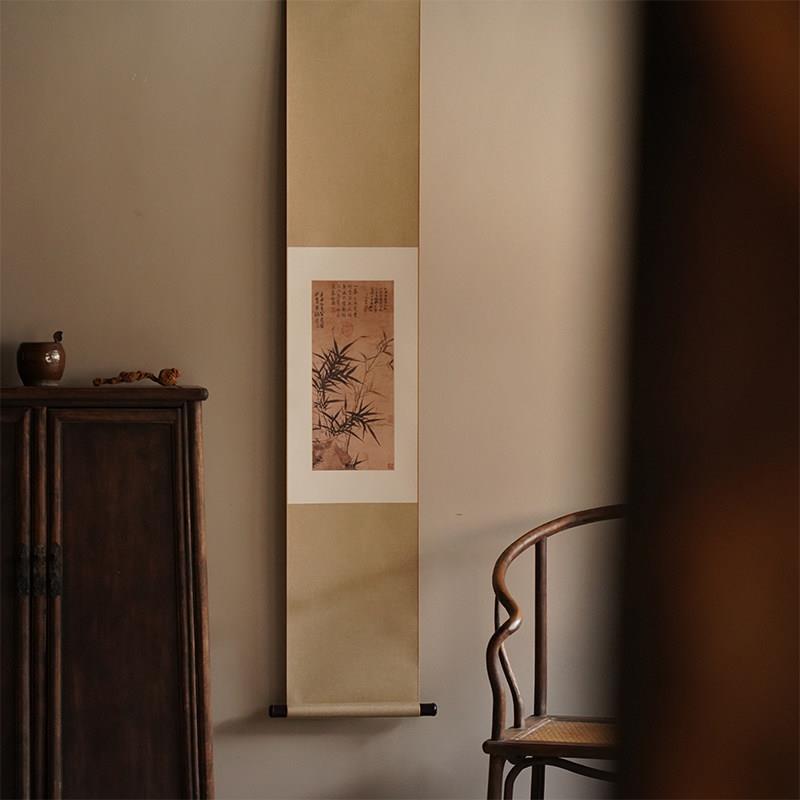 是名一鹿 | 墨竹写意国画 画中式彷古装饰画 画竹子挂画 画文艺
