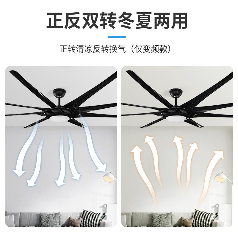现代带灯吊顶风扇餐厅音客厅JY100-8P吸顶吊扇LED灯静复古美式仿