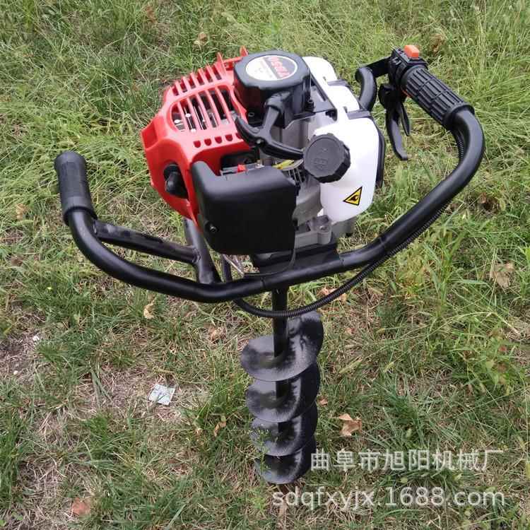 大孔功率旋地挖坑机农用小钻型果园螺施肥钻机园QGV林栽树种植打