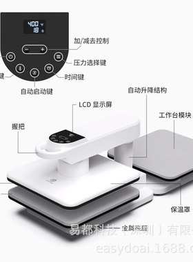 双工位自动款热转印机15*15inches