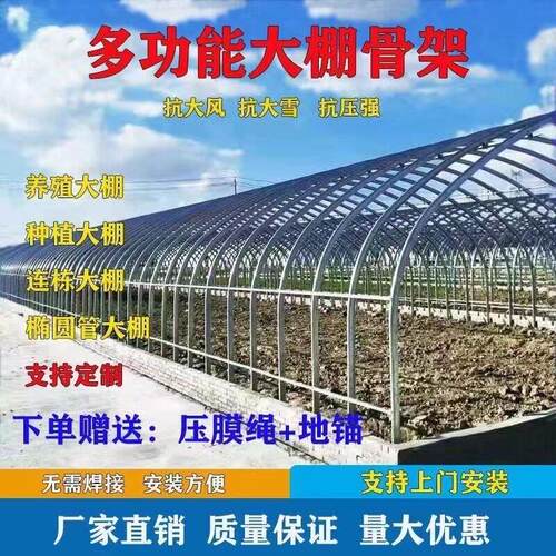 种植大棚蔬菜家用花卉温室保温大棚养殖骨架大棚养鸡鹅养猪羊全套