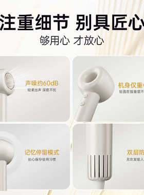 HYUNDAI吹风机家用高速大功率负离子大风力低噪音发廊学生宿舍用