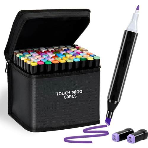 24-80 Colors Art Markers Set Alcohol Oily Felt Marker Pen Do
