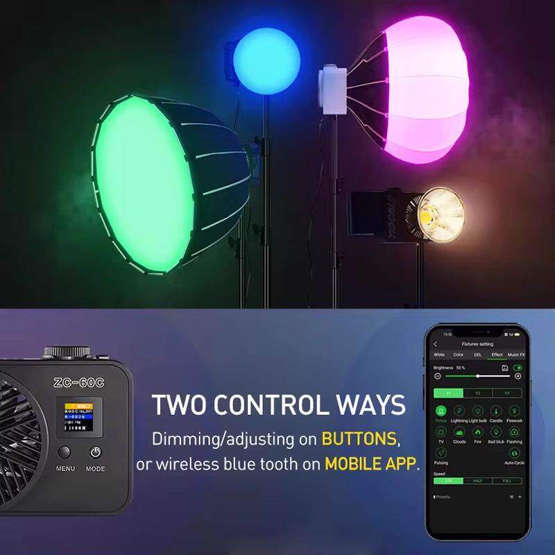 RGB全彩补光灯 100w摄影灯LED直播间氛围灯户外手持移动拍摄视频