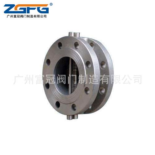 H46W-16P不锈钢法兰双瓣蝶式止回阀法兰蝶式薄型单向止回阀304