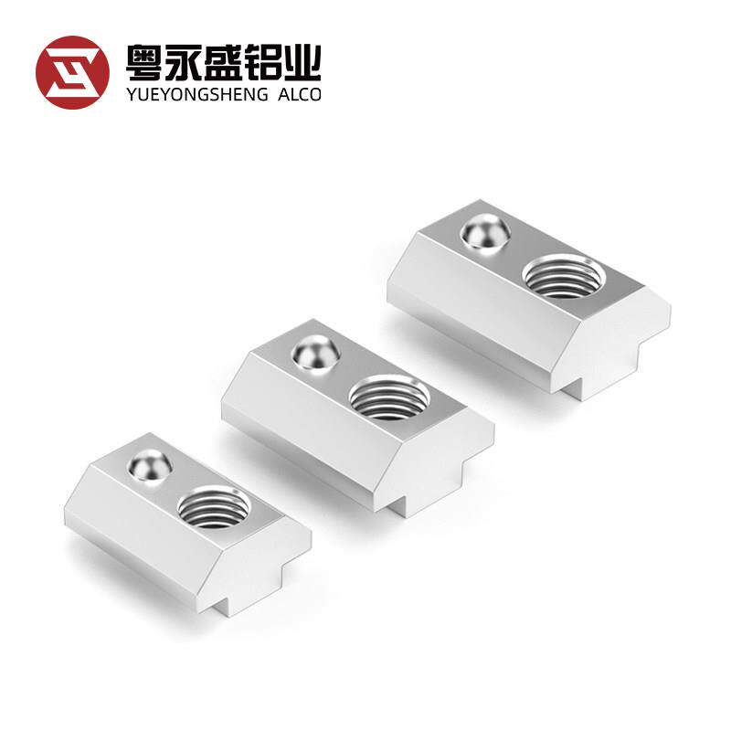 304045欧标型材弹性螺母弹珠 弹片螺帽 预置后装滑块螺母钢片半圆