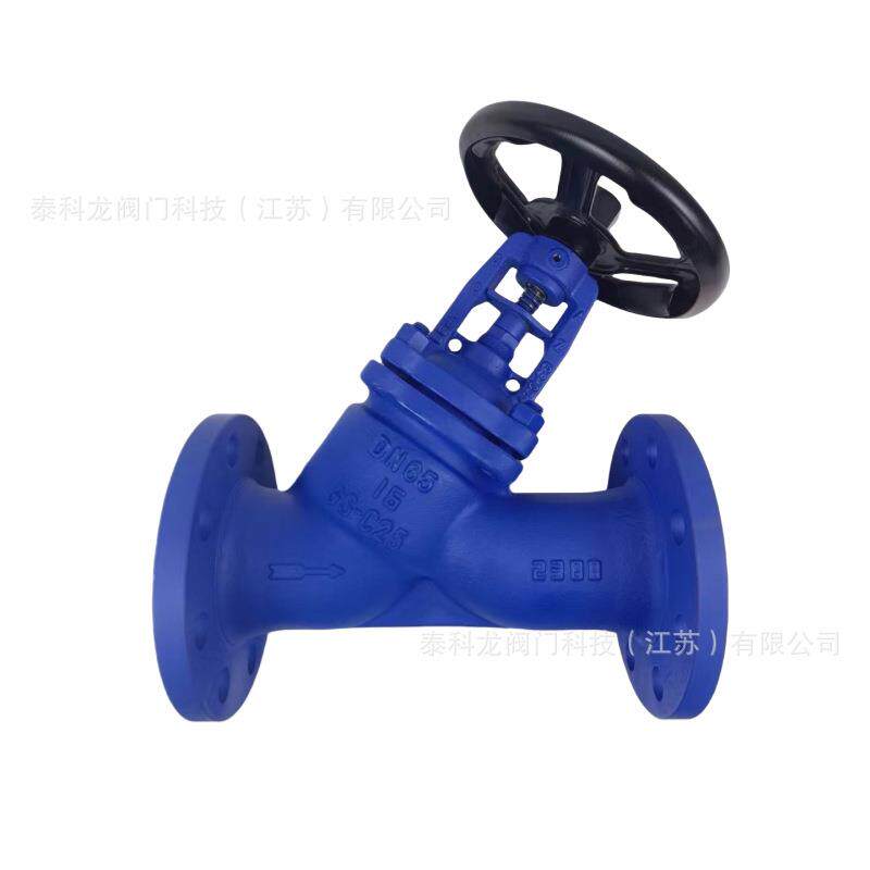 J45H-16C铸钢GS-C25德标波纹管Y型法兰斜截止阀