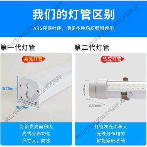 太阳能led日光长条户外室内灯管t8家用庭院农村阳台照明超亮壁灯