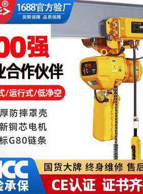 环链电动葫芦1t2t3t5t10T吨380V鬼头款固定运行低式环链电动葫芦