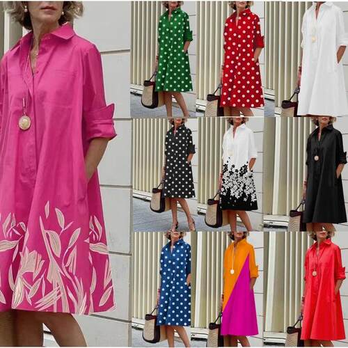 Women's Holiday Casual Stand Collar Button Front Woven Shirt