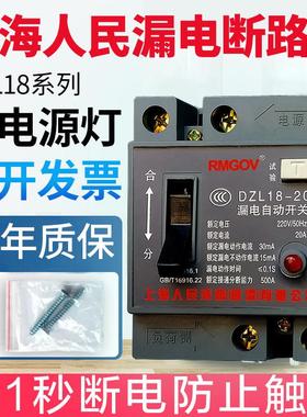 DZL18-32漏电保护开关220V漏保2P断路器家用老式保护器32A单相20A