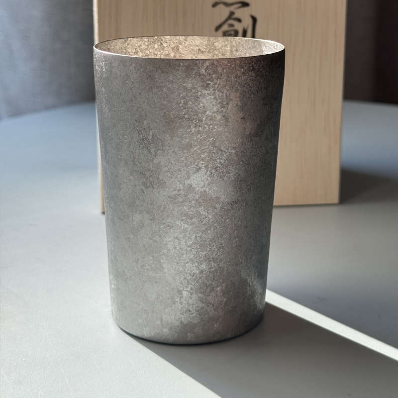 日本HORIE堀江礼盒钛杯双层保冷保温手握隔热水杯日式威士忌酒杯