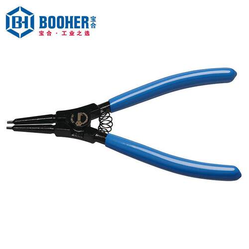 Booher宝合工具 德式CrV轴用直口卡簧钳BH2108107/09 7