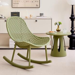 塑料摇椅家用客厅卧室躺椅阳台桌椅休闲椅大人摇摇椅懒人沙发椅子