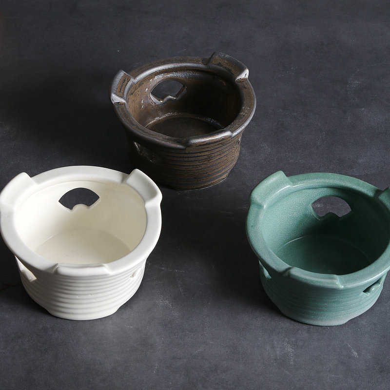 玖田烧陶瓷恒温底座高颜值温茶炉铁锈釉暖酒炉托烛台保温加热器