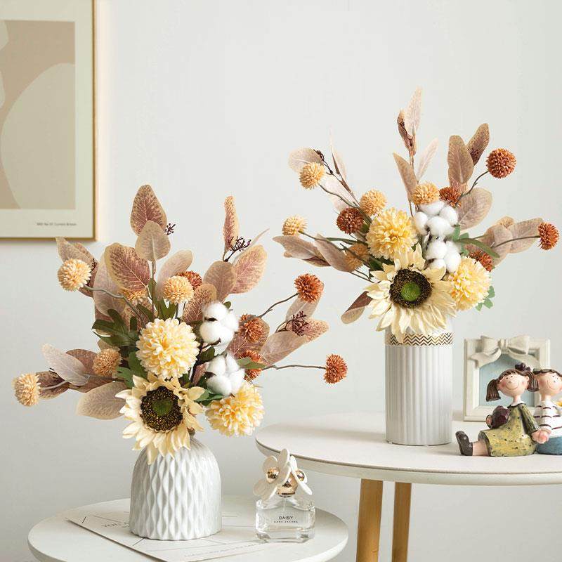 法式陶瓷花瓶家居摆件客厅插花复古简约干花电视柜餐桌花艺装饰品